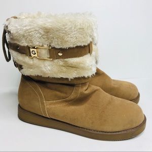 guess sheepskin boots
